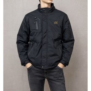 Wulful Boys Black Water Repellent Winter Jacket Fleece Lined Size 10-12